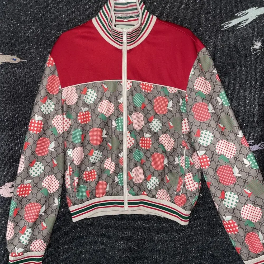 Gucci Jacket Apples And Hearts Zip Up Jacket EUC! Men’s Size Large!